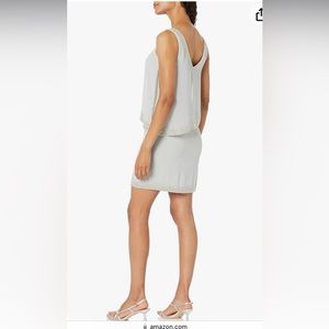 J Kara Women's Short Cocktail Blouson Straight Fit Dress
